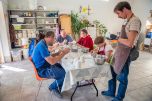 Ceramic workshop at L'Arche Kaunas, Lithuania